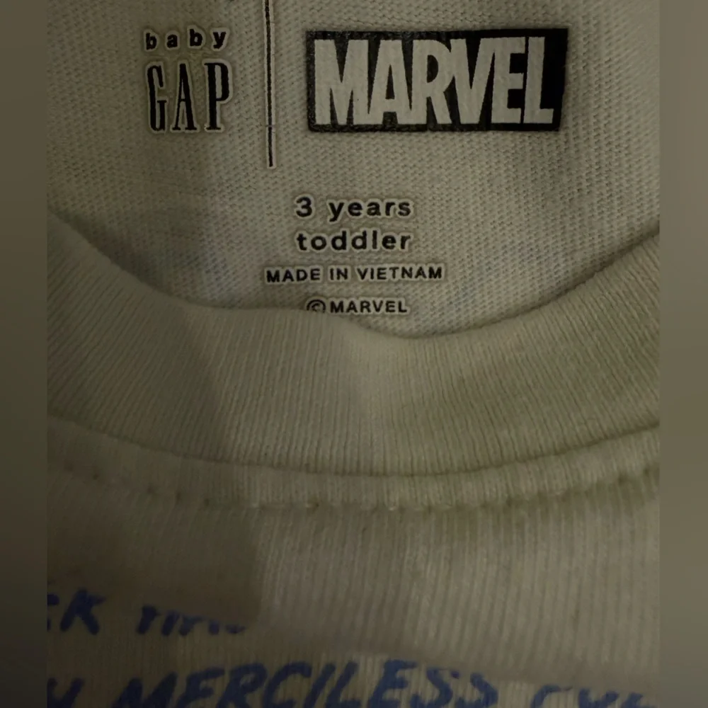 GAP Kids Long Sleeve Shirt - Cream and Blue Spider Design - Picture 2 of 3